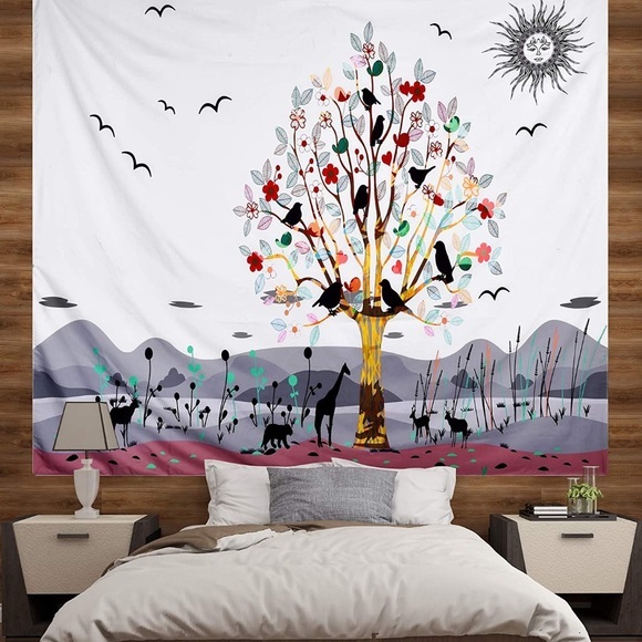 TAPESTRY artistic nature wall hanging 59 x 51 NEW - Picture 5 of 7